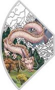 1 Dollar - Charles III Year of the Dragon: Quadrant 4/4, Tuvalu, 2024 reverse image