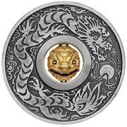 1 Dollar - Charles III Year of the Dragon, Tuvalu, 2024 reverse image