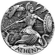 2 Dollars - Elizabeth II Athena, Tuvalu, 2015 reverse image
