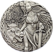 2 Dollars - Elizabeth II Freya, Tuvalu, 2017 reverse image
