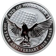 2 Dollars - Elizabeth II World War I, Tuvalu, 2018 reverse image
