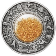 2 Dollars - Elizabeth II Golden Treasures of Ancient Egypt, Tuvalu, 2019 reverse image