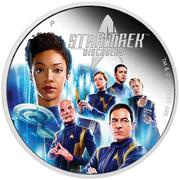 2 Dollars - Elizabeth II Star Trek: Discovery Crew, Tuvalu, 2019 reverse image