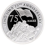 2 Dollars - Elizabeth II Iwo Jima, Tuvalu, 2020 reverse image