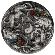 2 Dollars - Elizabeth II Double Dragon and Dragon Phoenix, Tuvalu, 2021 reverse image