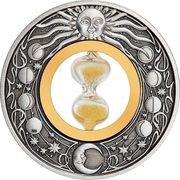 2 Dollars - Elizabeth II Hourglass, Tuvalu, 2021 reverse image