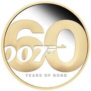 2 Dollars - Elizabeth II James Bond, Tuvalu, 2022 reverse image