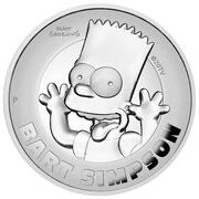 2 Dollars - Elizabeth II Bart Simpson, Tuvalu, 2022 reverse image