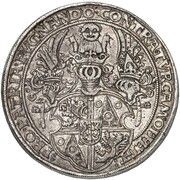 2 Thalers - Stephan, Burian, Heinrich, Hieronymus and Lorenz Death of Stephan, Bohemia, 1526 reverse image