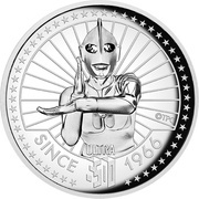 5 Dollars - Elizabeth II Ultraman, Tuvalu, 2016 reverse image