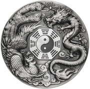 5 Dollars - Elizabeth II Dragon and Phoenix, Tuvalu, 2019 reverse image