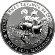 5 Dollars - Elizabeth II Queen Anne's Revenge, Tuvalu, 2019 reverse image
