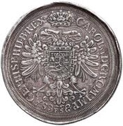 2 Thalers - Franz Joseph Prague, Bohemia, 1716 reverse image