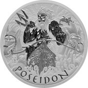 5 Dollars - Elizabeth II Poseidon, Tuvalu, 2021 reverse image