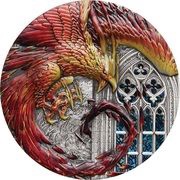 5 Dollars - Elizabeth II Rising Phoenix, Tuvalu, 2022 reverse image