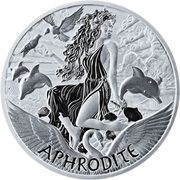 5 Dollars - Elizabeth II Aphrodite, Tuvalu, 2022 reverse image