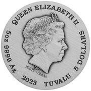 5 Dollars - Charles III Double Dragon and Double Tiger obverse image