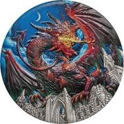 5 Dollars - Charles III Dragon, Tuvalu, 2023 reverse image