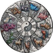 5 Dollars - Charles III 12 Lunar Animals, Tuvalu, 2023 reverse image