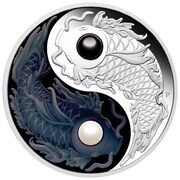 5 Dollars - Charles III Yin Yang Koi, Tuvalu, 2024 reverse image