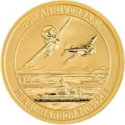 15 Dollars - Elizabeth II Pearl Harbor, Tuvalu, 2016 reverse image