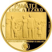 25 Dollars - Elizabeth II Lidice and Ležáky massacres obverse image