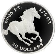 30 Dollars - Elizabeth II Horse reverse image