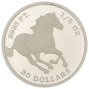 30 Dollars - Elizabeth II Horse reverse image