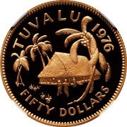 50 Dollars - Elizabeth II, Tuvalu, 1976 reverse image
