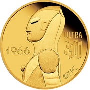 50 Dollars - Elizabeth II Ultraman, Tuvalu, 2016 reverse image