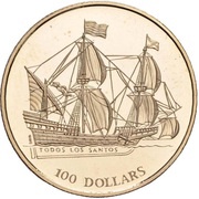 100 Dollars - Elizabeth II Todos Los Santos reverse image