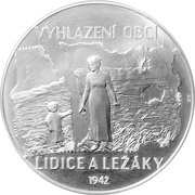 100 Dollars - Elizabeth II Lidice and Ležáky massacres, Tuvalu, 2017 reverse image