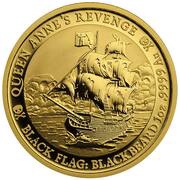 100 Dollars - Elizabeth II Queen Anne's Revenge, Tuvalu, 2019 reverse image