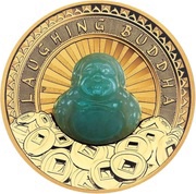 100 Dollars - Elizabeth II Laughing Buddha, Tuvalu, 2021 reverse image