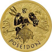 100 Dollars - Elizabeth II Poseidon, Tuvalu, 2021 reverse image