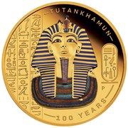 100 Dollars - Elizabeth II Tutankhamun, Tuvalu, 2022 reverse image