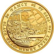 100 Dollars - Charles III Fancy, Tuvalu, 2023 reverse image