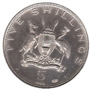 5 Shillings Crowned crane obverse image