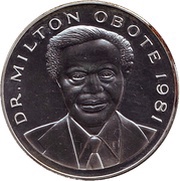 500 Shillings Dr. Milton Obote reverse image