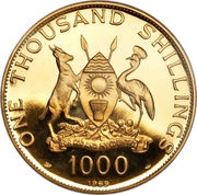 1000 Shillings Pope Paul VI obverse image