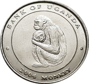 100 Shillings Monkey; steel reverse image
