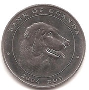 100 Shillings Dog; steel, Uganda, 2004 reverse image