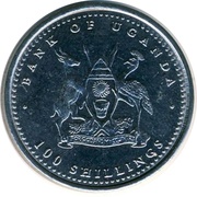 100 Shillings Monkey; copper-nickel obverse image