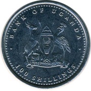 100 Shillings Monkey; copper-nickel obverse image