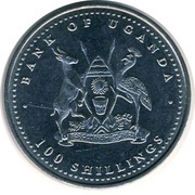 100 Shillings Monkey; copper-nickel obverse image