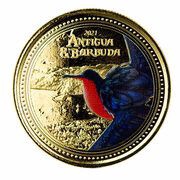 10 Dollars - Elizabeth II Frigatebird; Colourised reverse image