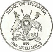 500 Shillings Dusky bushbaby obverse image