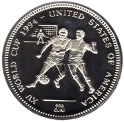 1000 Shillings World Cup, Uganda, 1993 reverse image