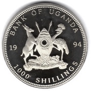 1000 Shillings World Cup; corner kick obverse image
