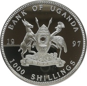 1000 Shillings Princess Diana; with tiara obverse image